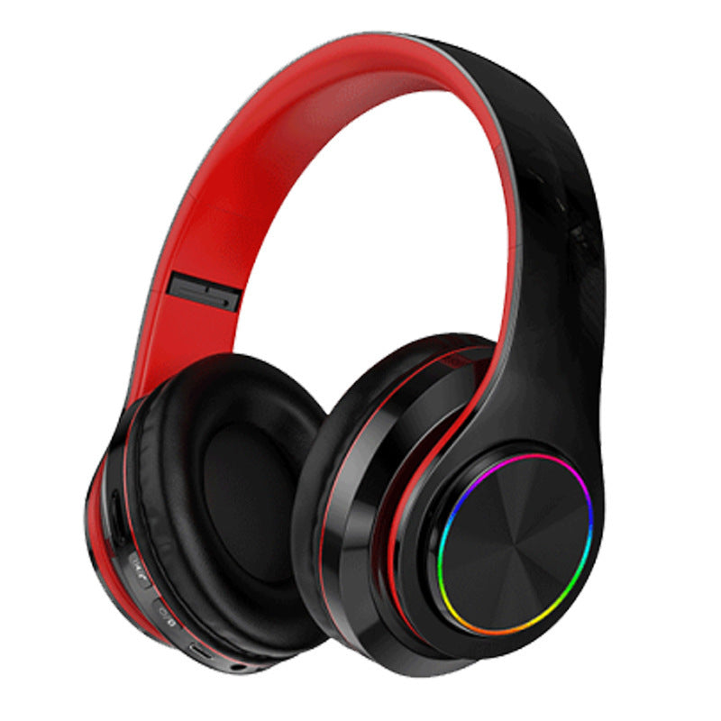 Foldable wireless Bluetooth headphones in sleek black finish